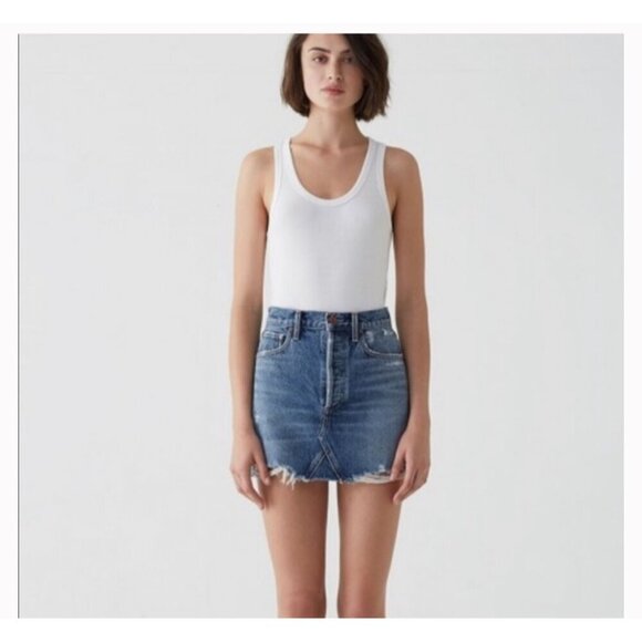 Agolde Quinn Highrise mini skirt, Size 29 N51 - Picture 1 of 7